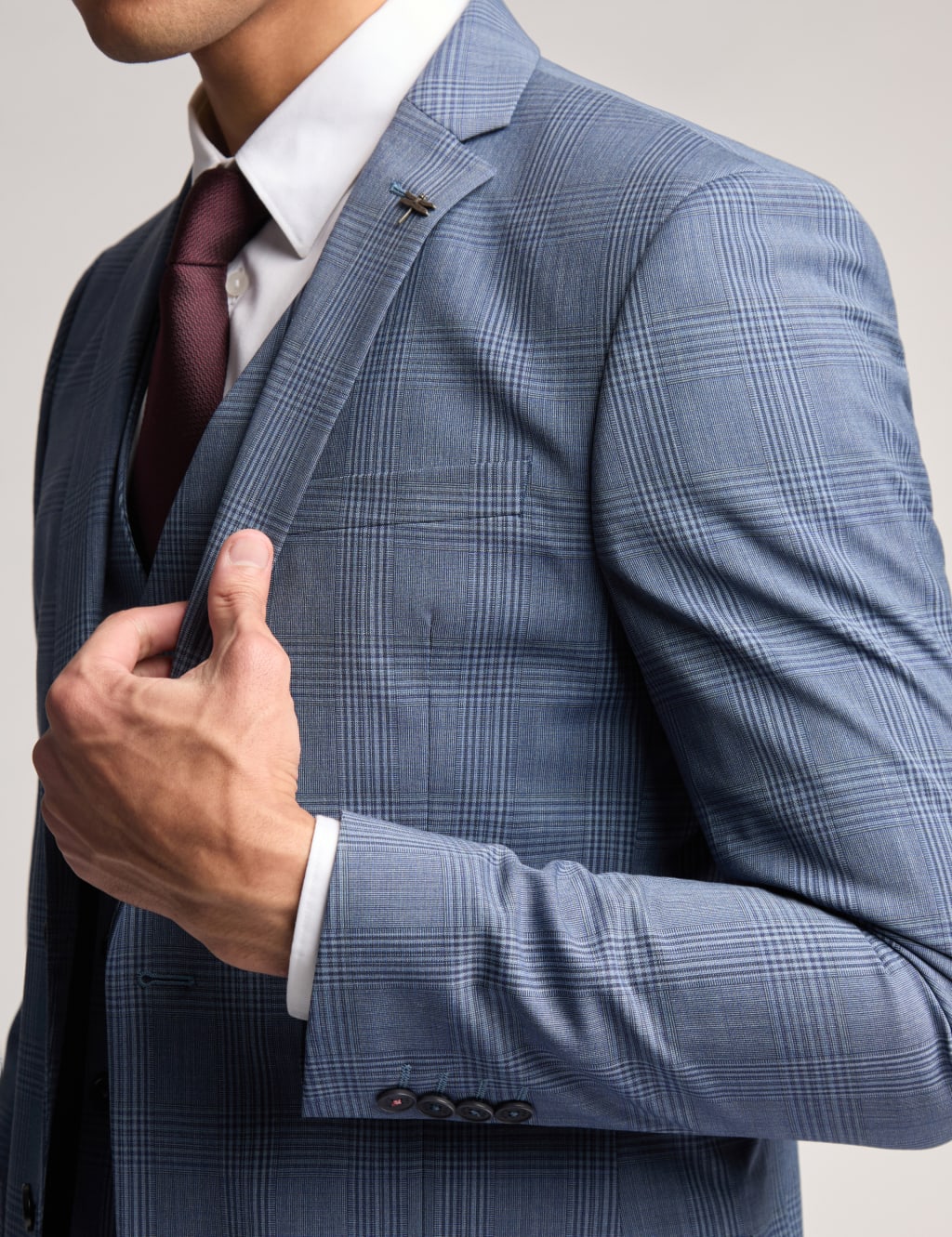 Slim Fit Wool Rich Check Suit Jacket 5 of 5