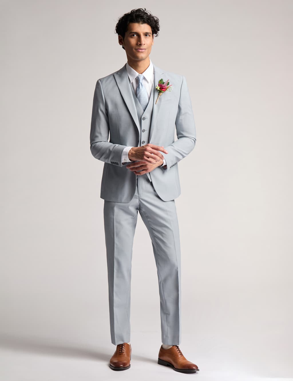 Slim Fit Wool Rich Sharkskin Suit Jacket 3 of 6