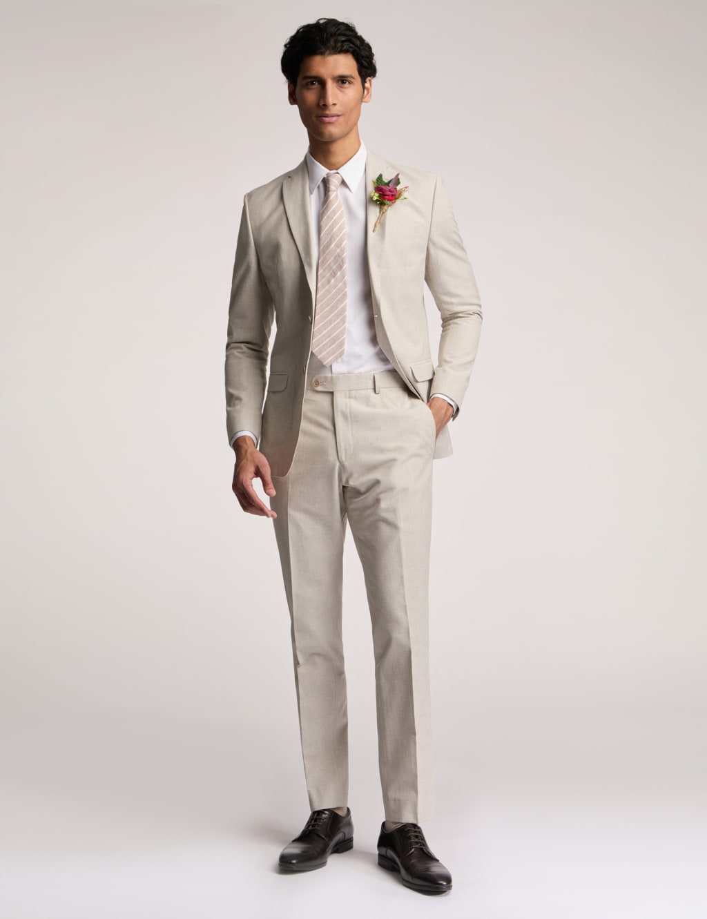 Slim Fit Linen And Cotton Blend Jacket 2 of 4