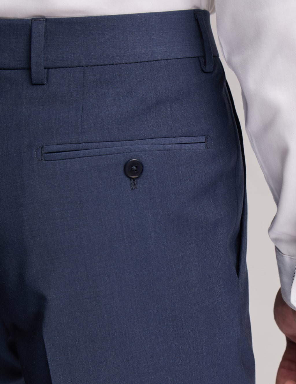 Slim Fit Wool Rich Flat Front Trousers 3 of 3
