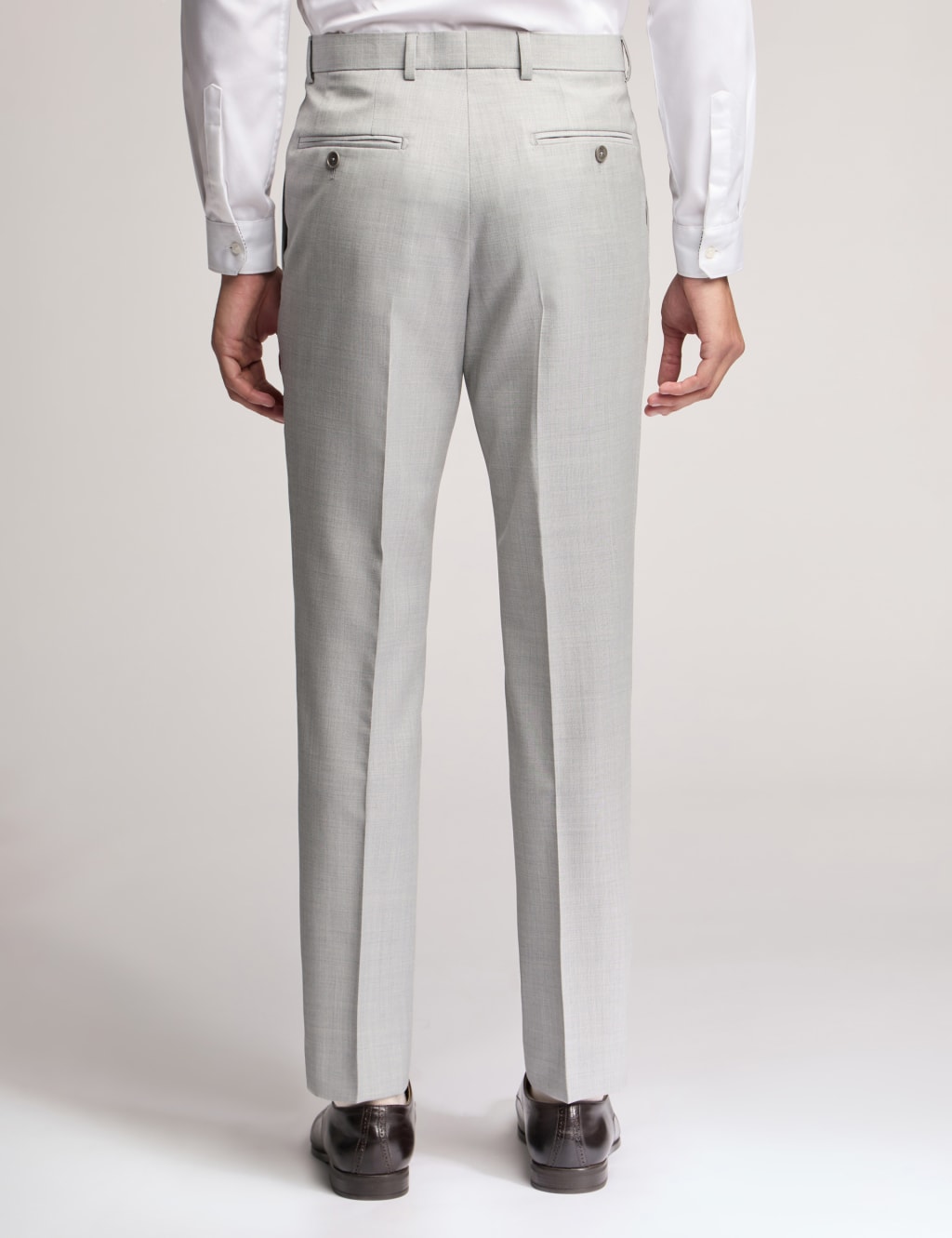 Slim Fit Wool Rich Flat Front Trousers 2 of 3