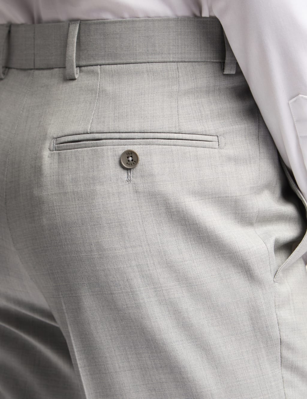 Slim Fit Wool Rich Flat Front Trousers 3 of 3