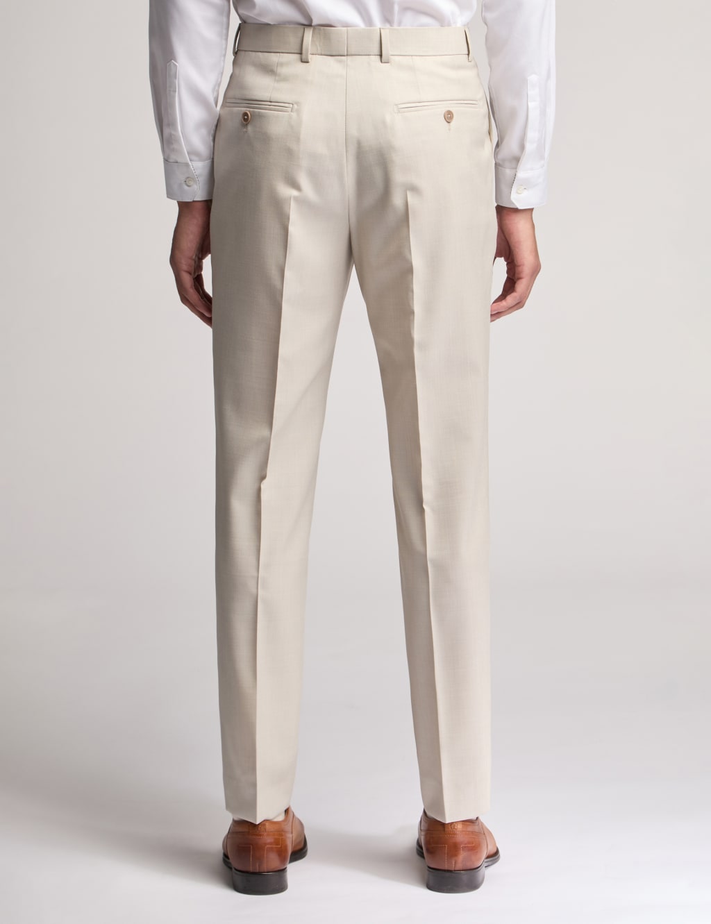 Slim Fit Wool Rich Flat Front Trousers 2 of 3
