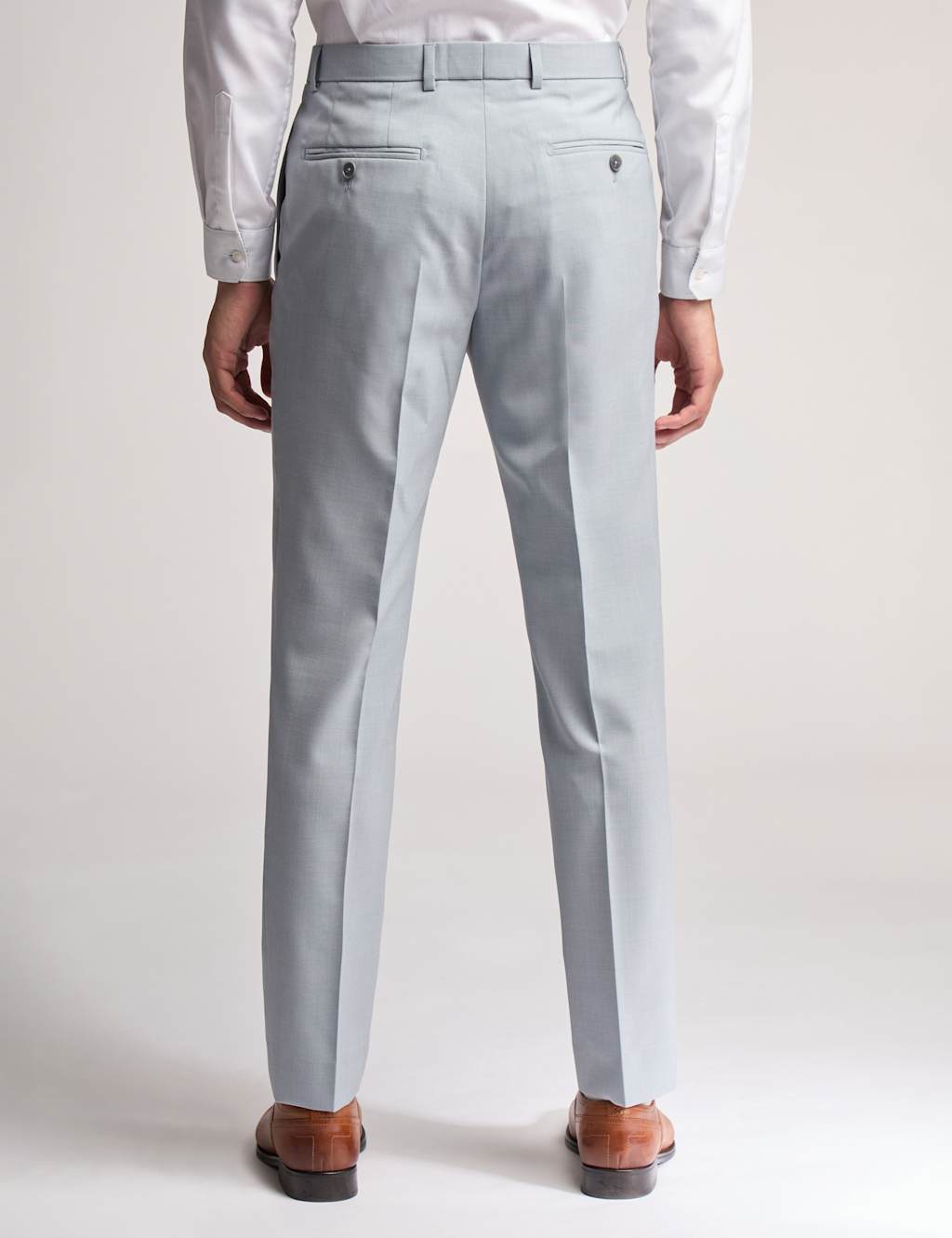 Slim Fit Wool Rich Flat Front Trousers 2 of 3