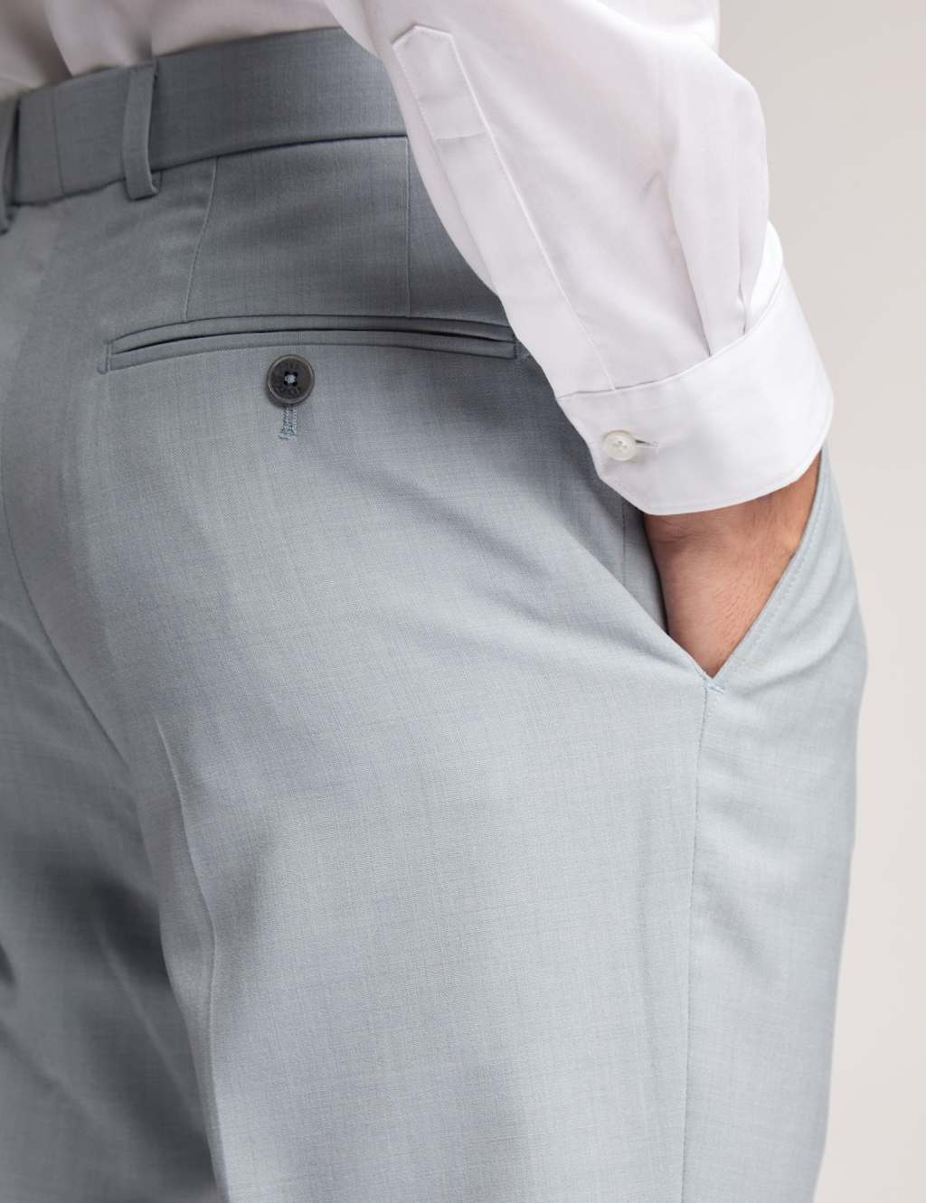 Slim Fit Wool Rich Flat Front Trousers 3 of 3