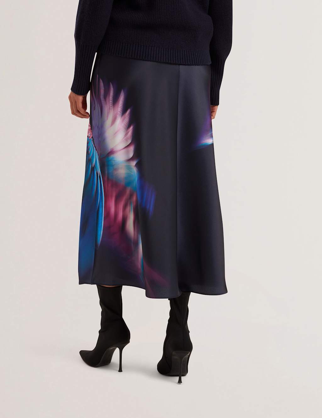 Printed Midi Slip Skirt 4 of 4