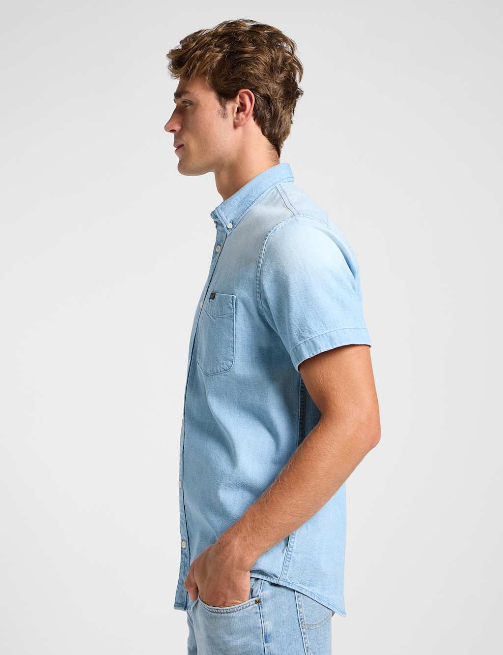 Denim Short Sleeve Shirt 5 of 5