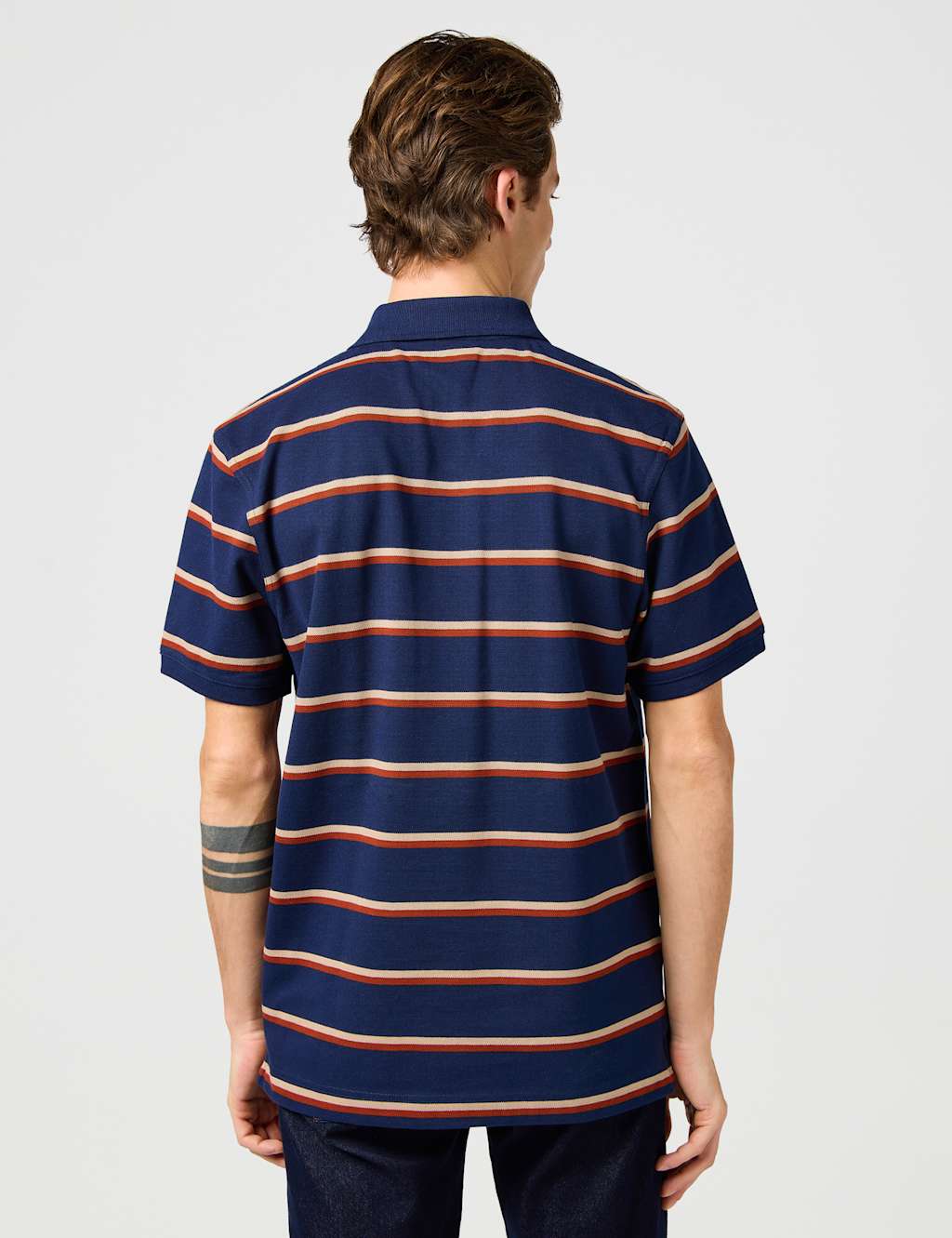 Pure Cotton Striped Polo Shirt 5 of 5