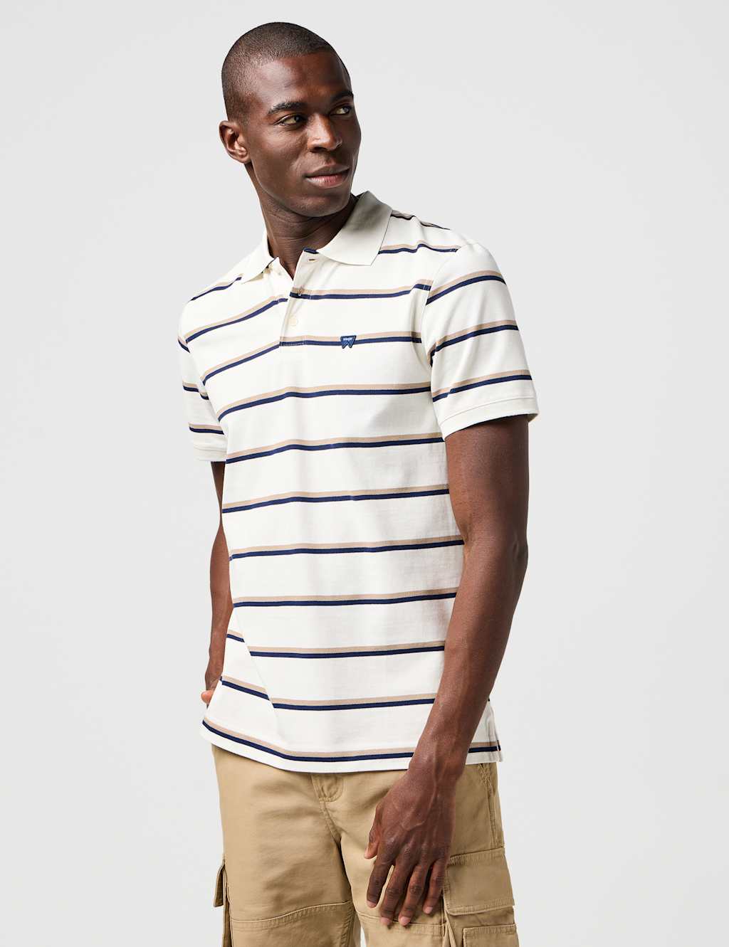 Pure Cotton Striped Polo Shirt 3 of 9