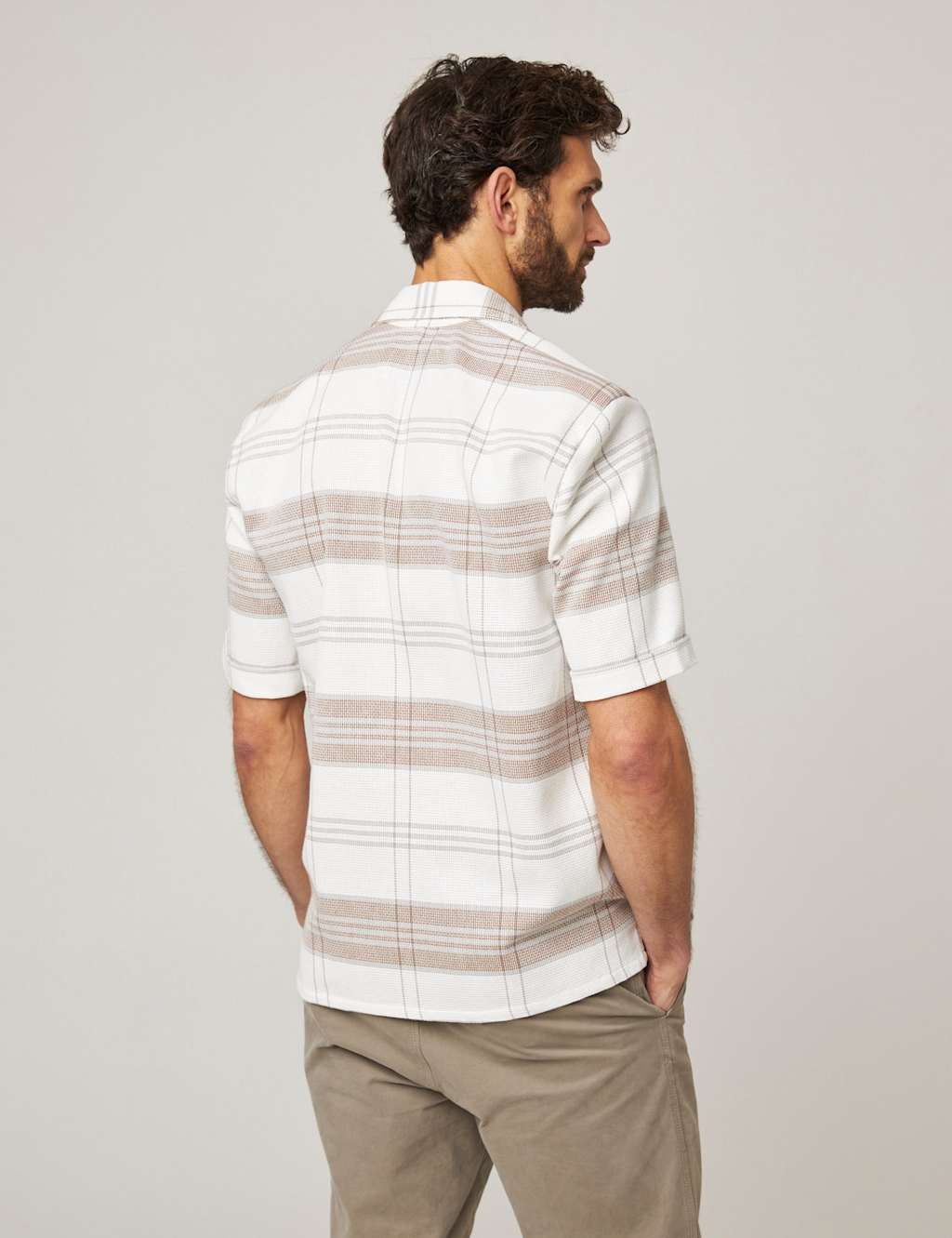 Pure Cotton Flannel Cuban Collar Shirt 4 of 6