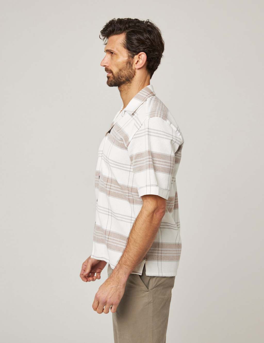 Pure Cotton Flannel Cuban Collar Shirt 5 of 6