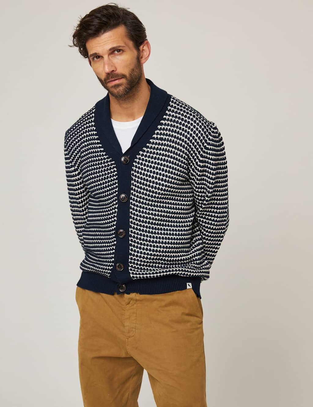 Pure Cotton Striped Cardigan 3 of 6