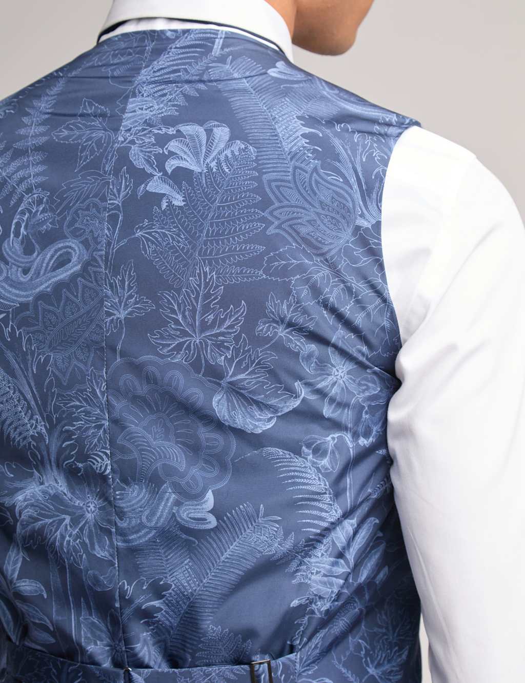 Slim Fit Wool Rich Check Waistcoat 2 of 3