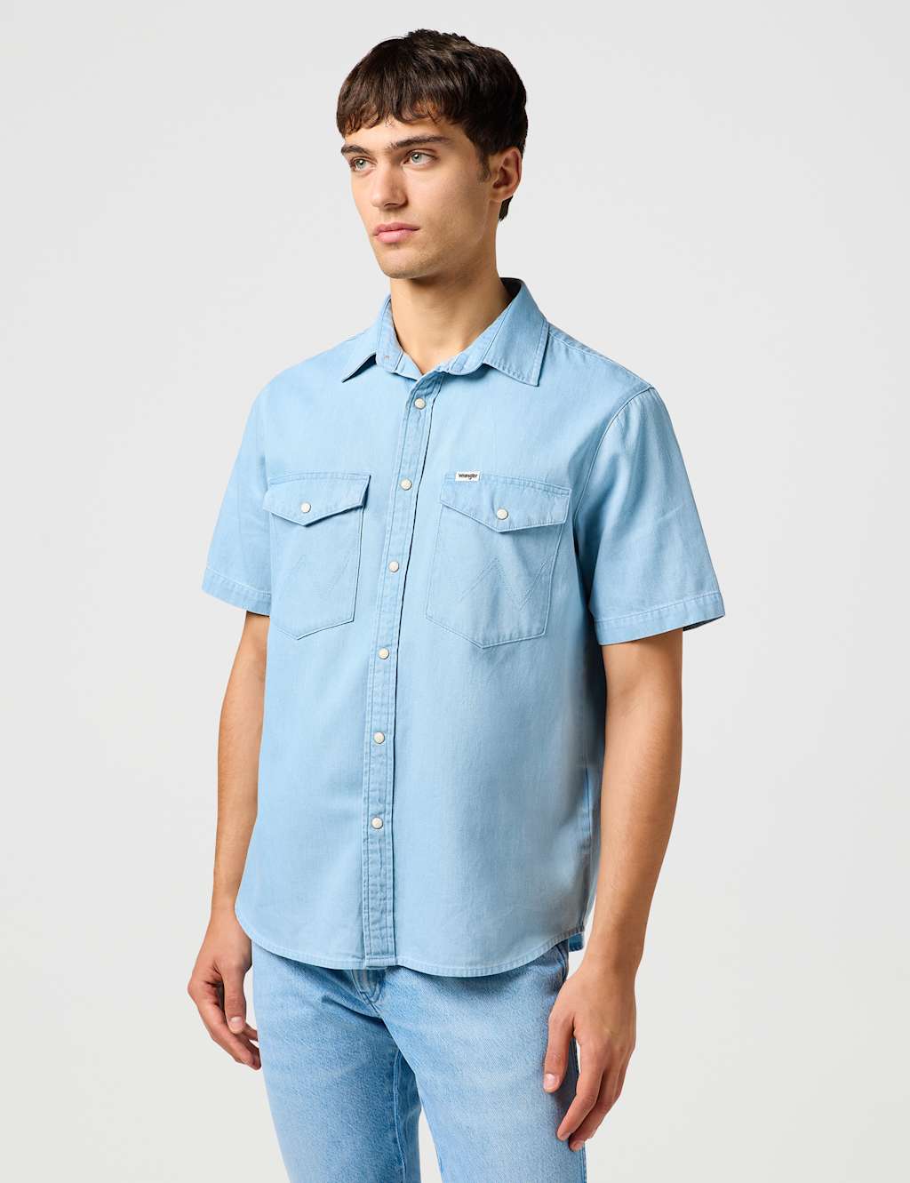 Regular Fit Denim Short Sleeve Shirt 4 of 5