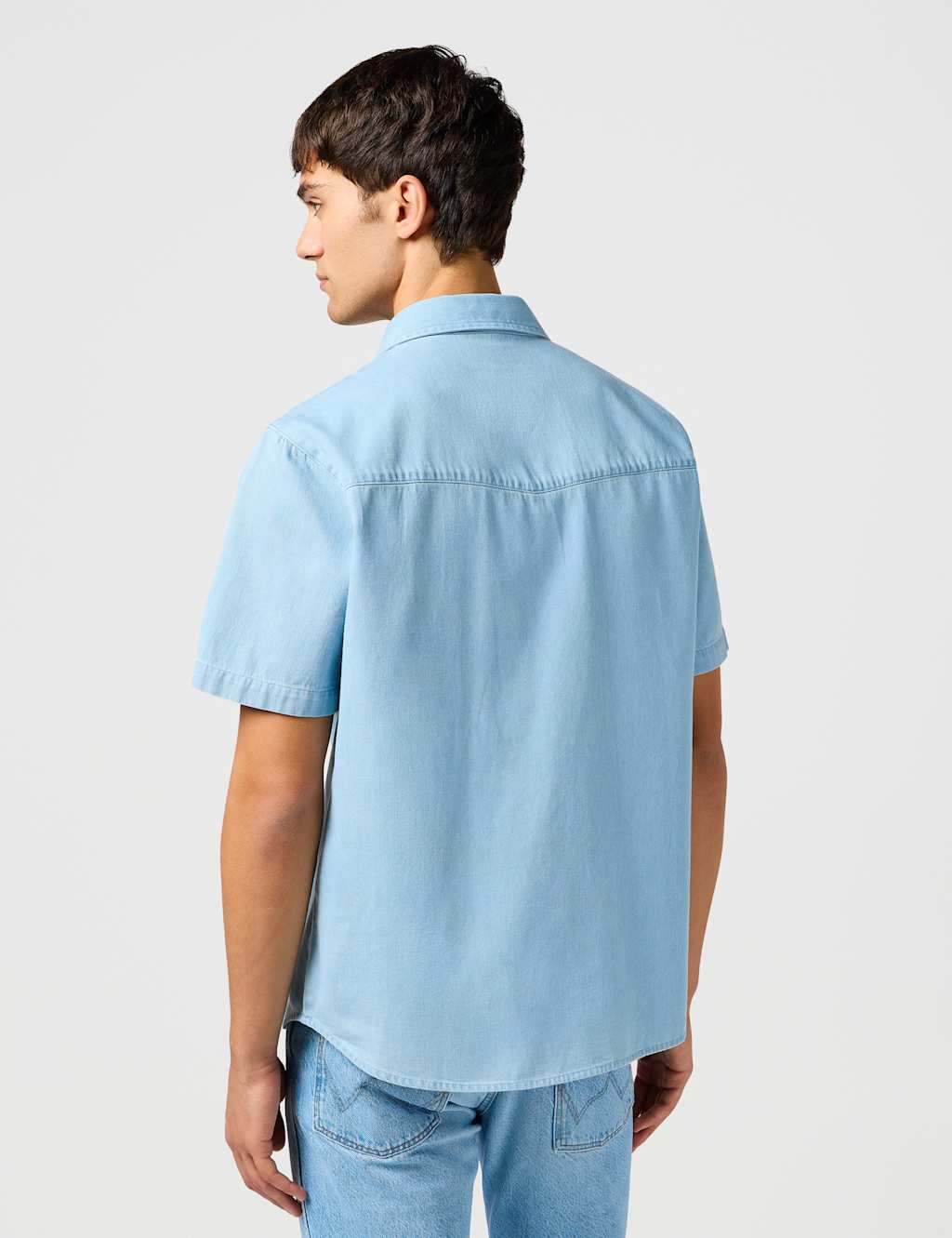 Regular Fit Denim Short Sleeve Shirt 5 of 5