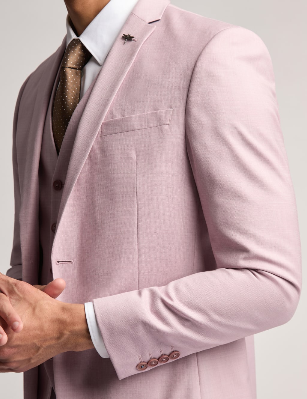 Slim Fit Wool Rich Sharkskin Suit Jacket 5 of 5