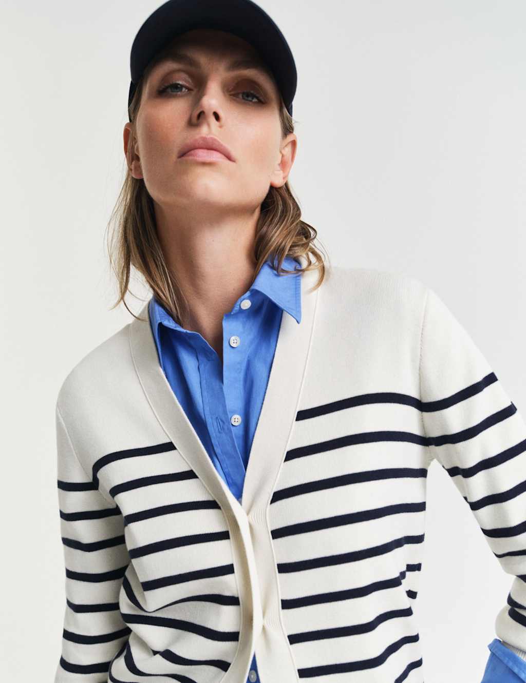Pure Cotton Striped V-Neck Cardigan 4 of 5