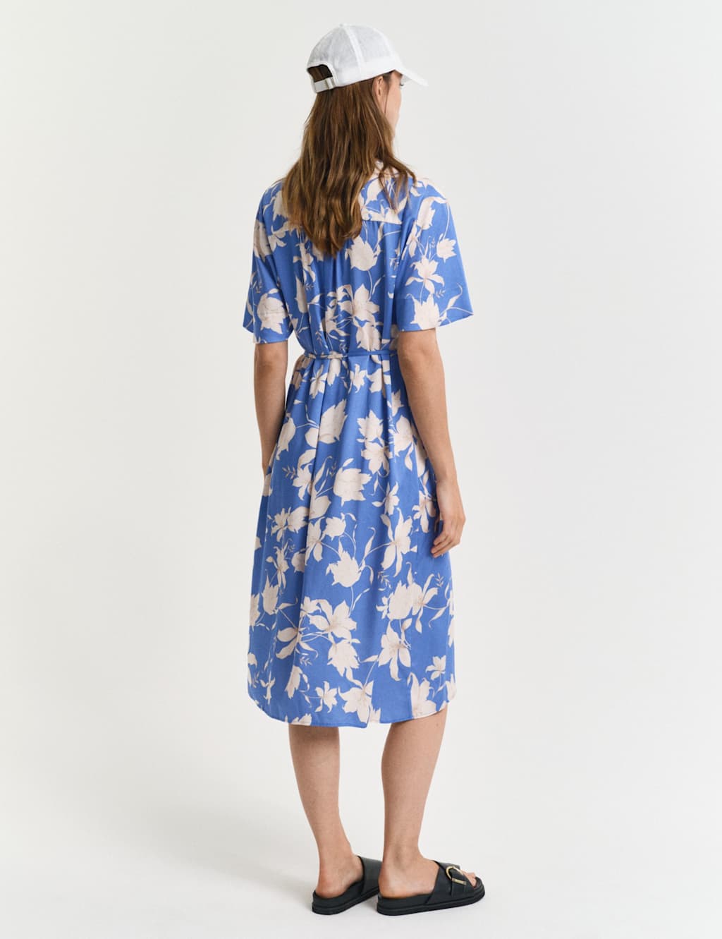 Floral V-Neck Belted Tea Dress 5 of 7