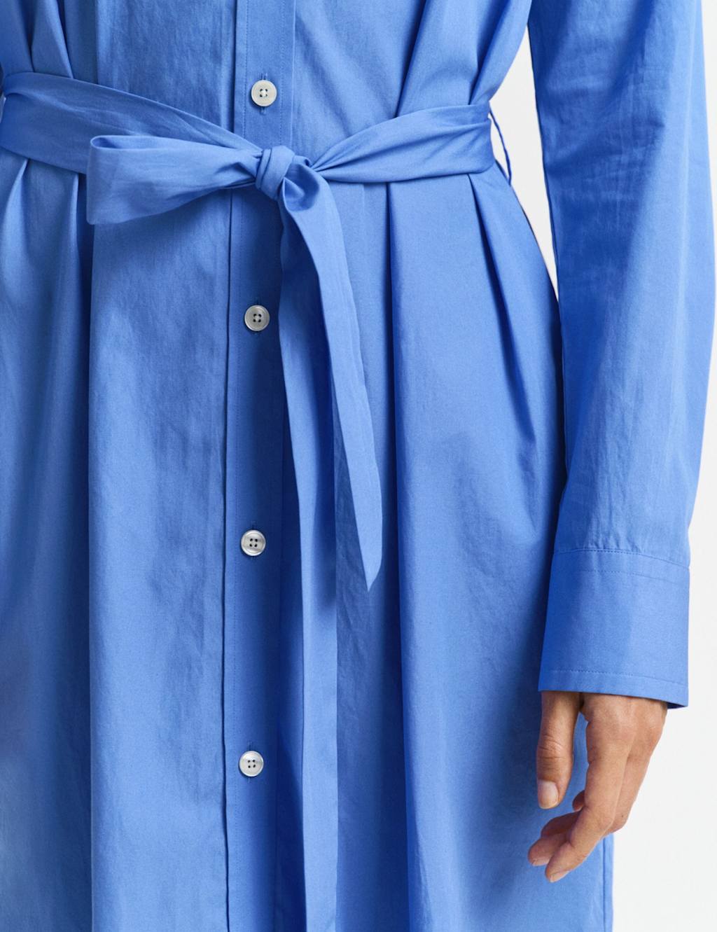 Pure Cotton Belted Midaxi Shirt Dress 4 of 7