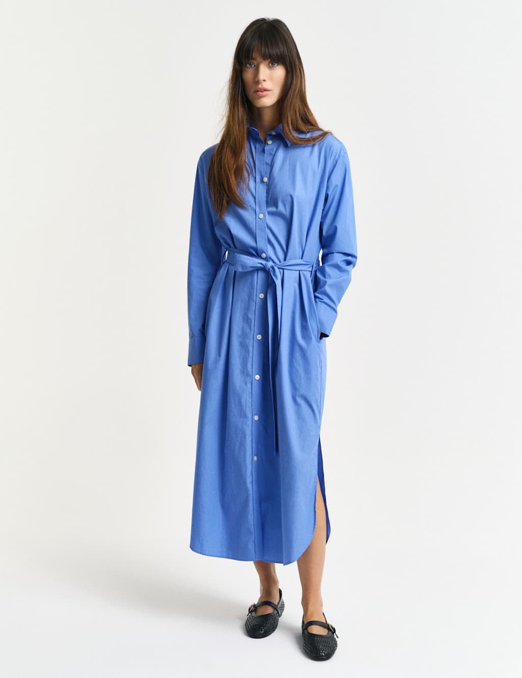 Pure Cotton Belted Midaxi Shirt Dress 5 of 7