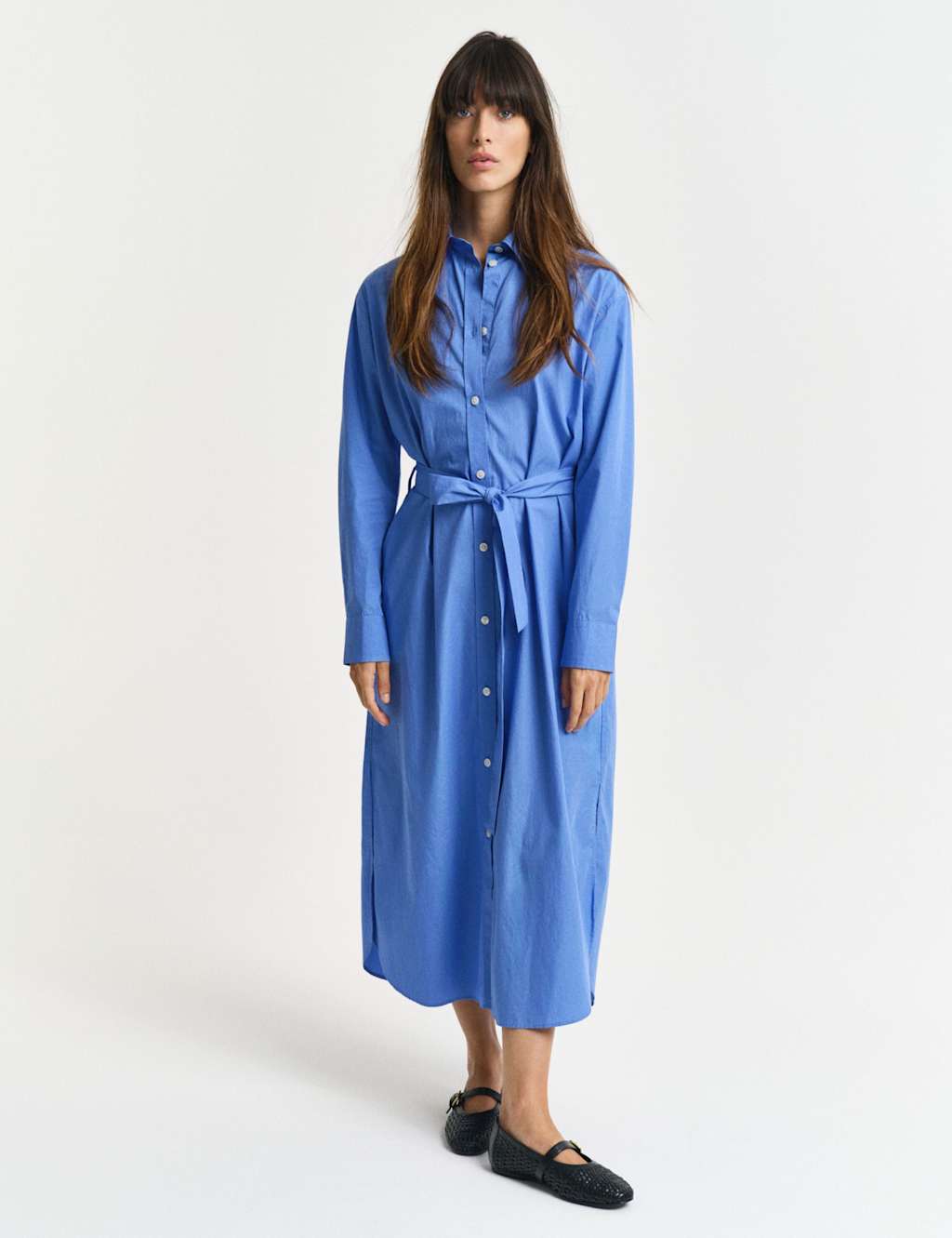 Pure Cotton Belted Midaxi Shirt Dress 6 of 7