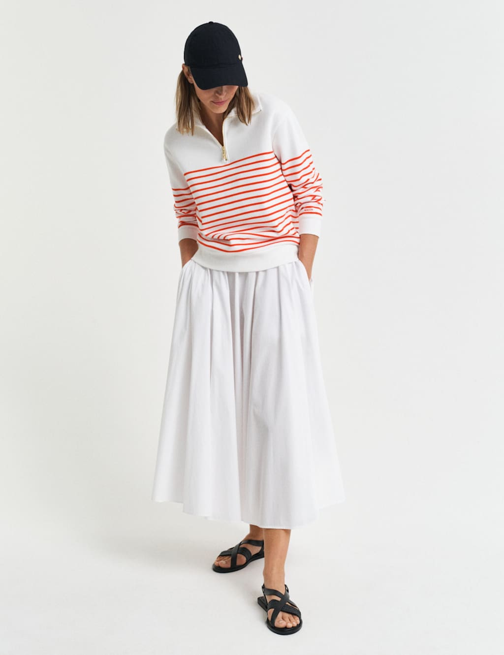 Pure Cotton Ribbed Striped Sweatshirt 3 of 4
