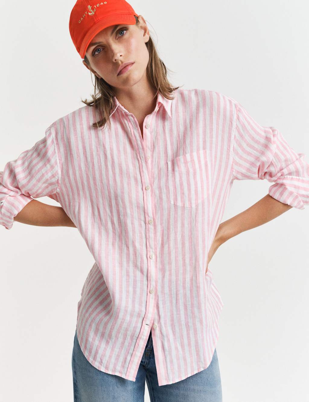 Pure Linen Striped Collared Shirt 7 of 7
