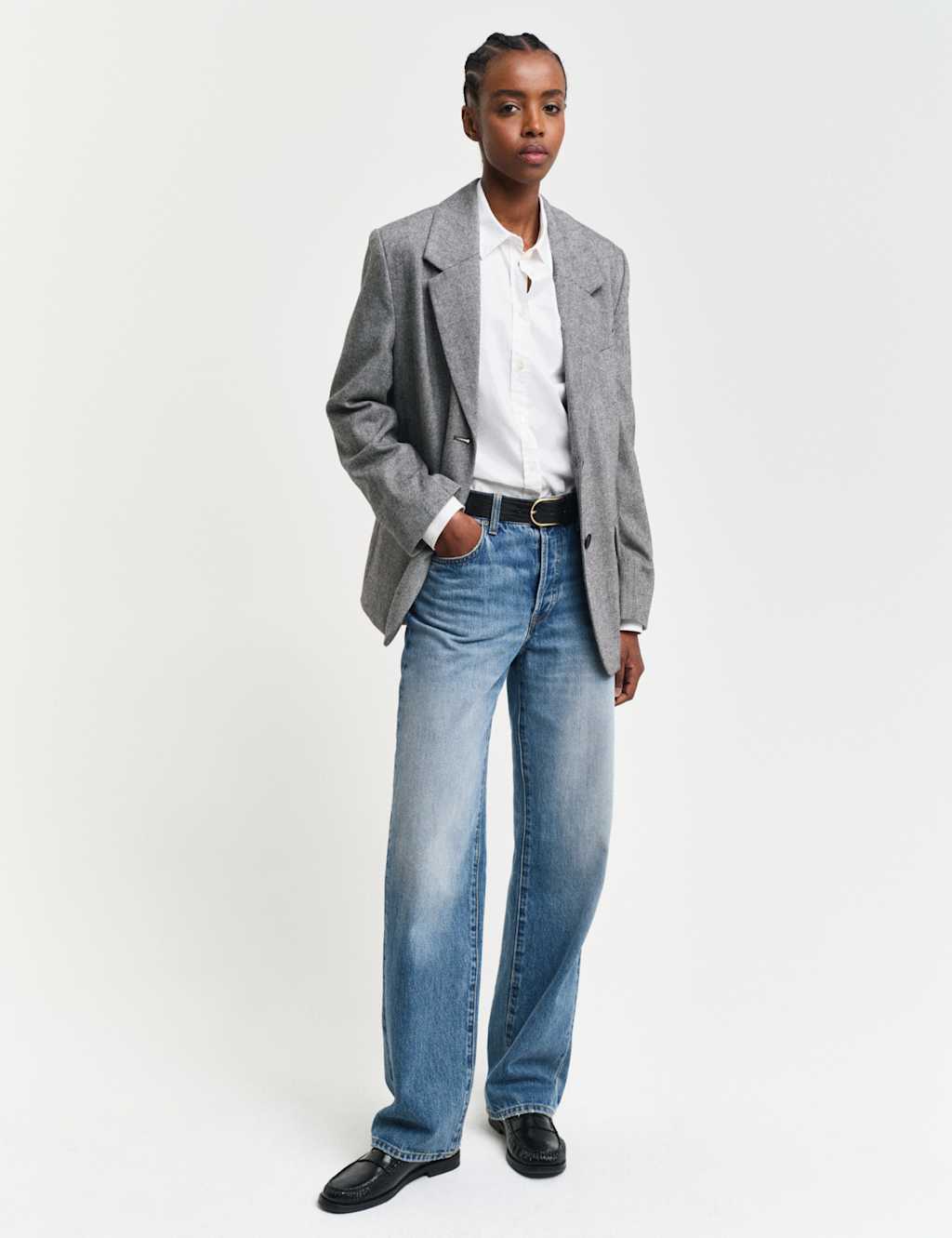 Cotton Rich Button Through Oxford Shirt 3 of 4