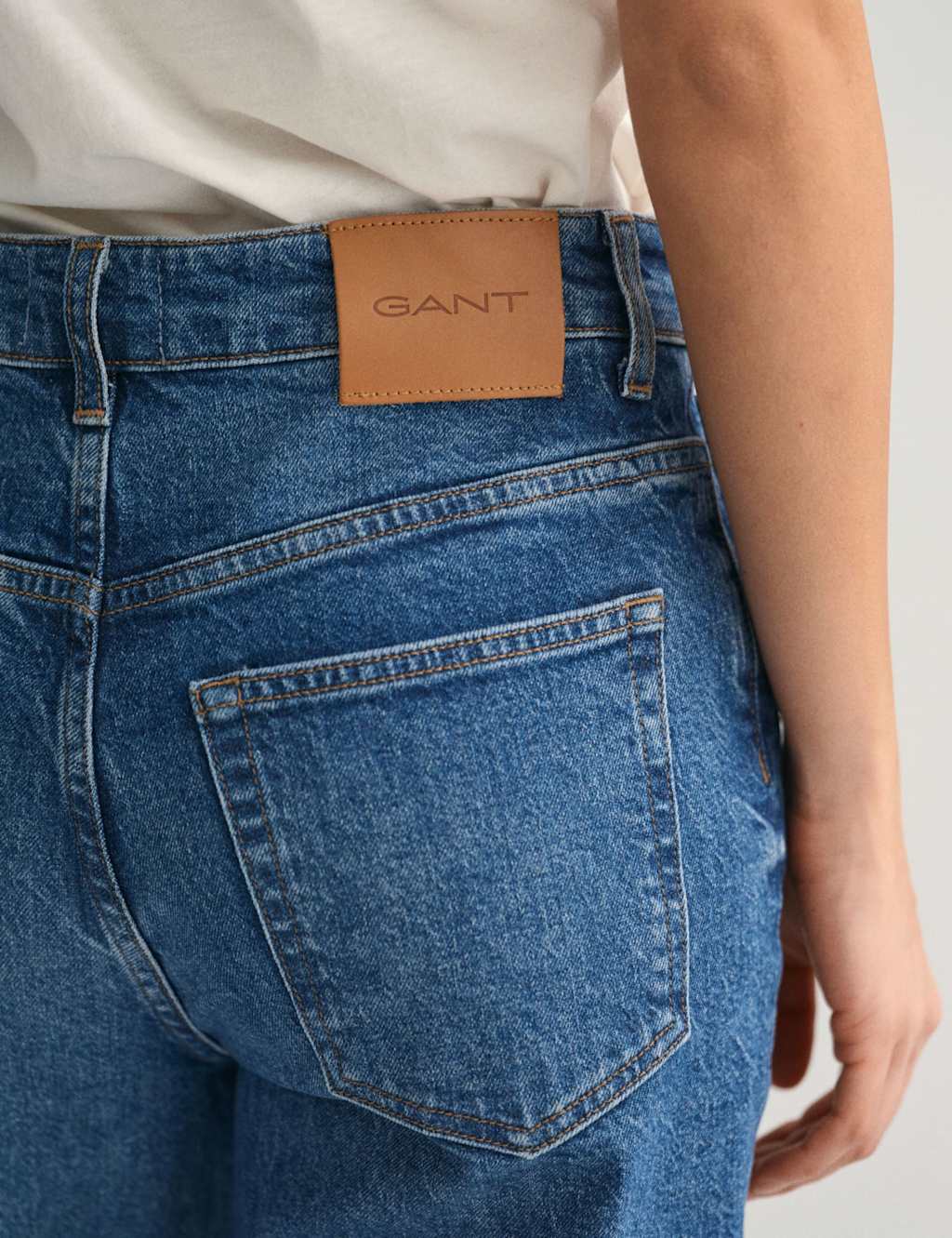 Mid Rise Straight Leg Ankle Grazer Jeans 3 of 7