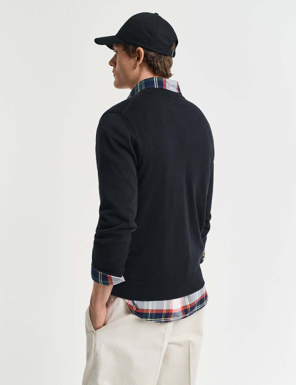 Pure Cotton Crew Neck Jumper 3 of 5