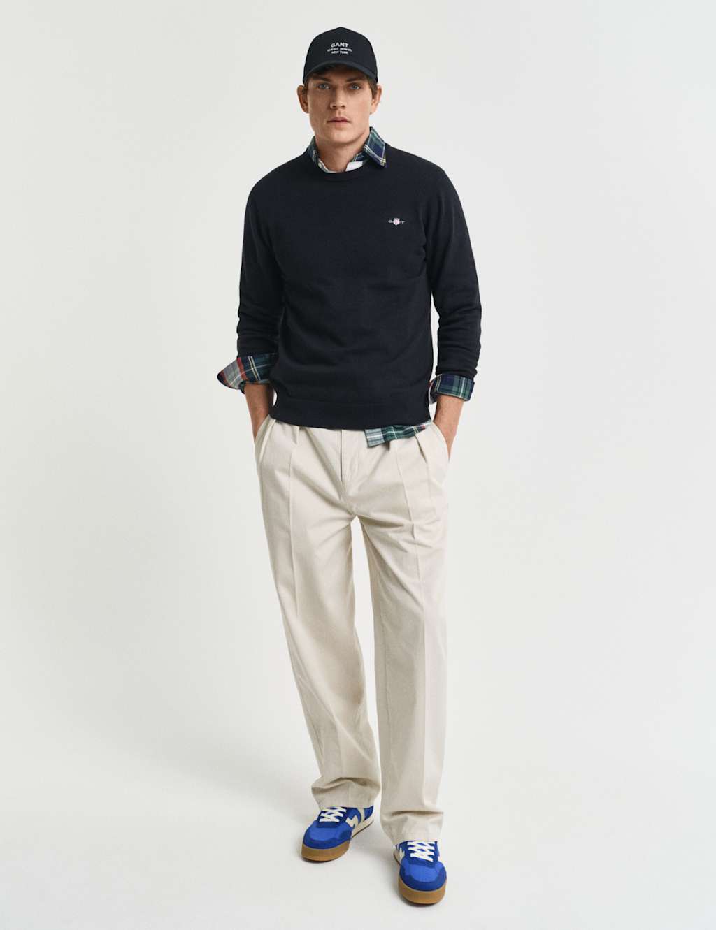 Pure Cotton Crew Neck Jumper 4 of 5
