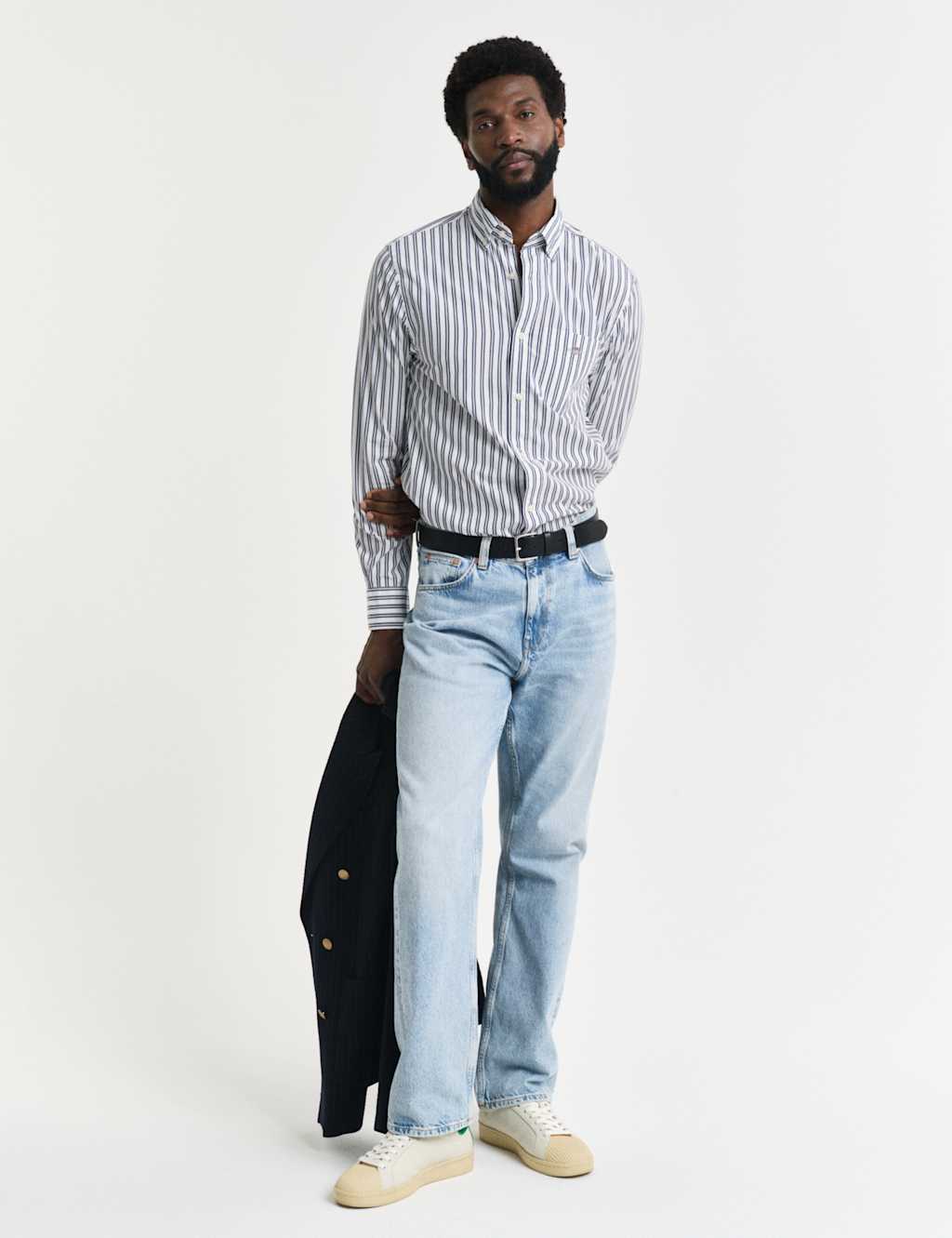 Regular Fit Pure Cotton Striped Oxford Shirt 5 of 6