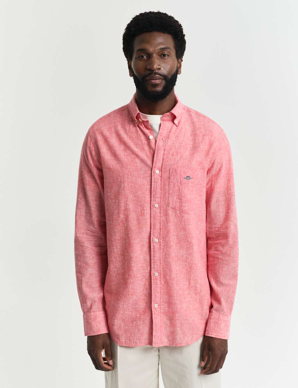 Regular Fit Linen Rich Oxford Shirt 3 of 6