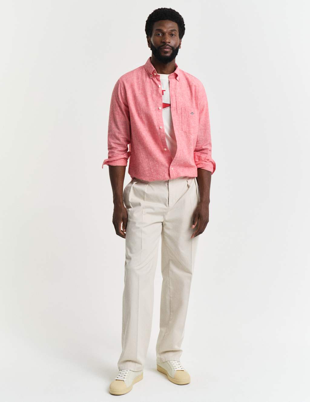 Regular Fit Linen Rich Oxford Shirt 4 of 6