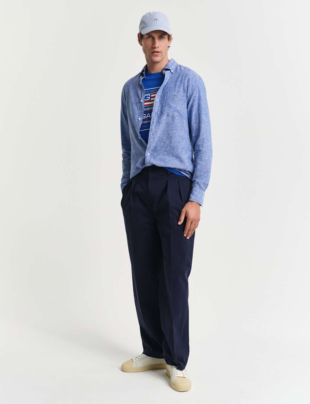 Regular Fit Linen Rich Oxford Shirt 4 of 6