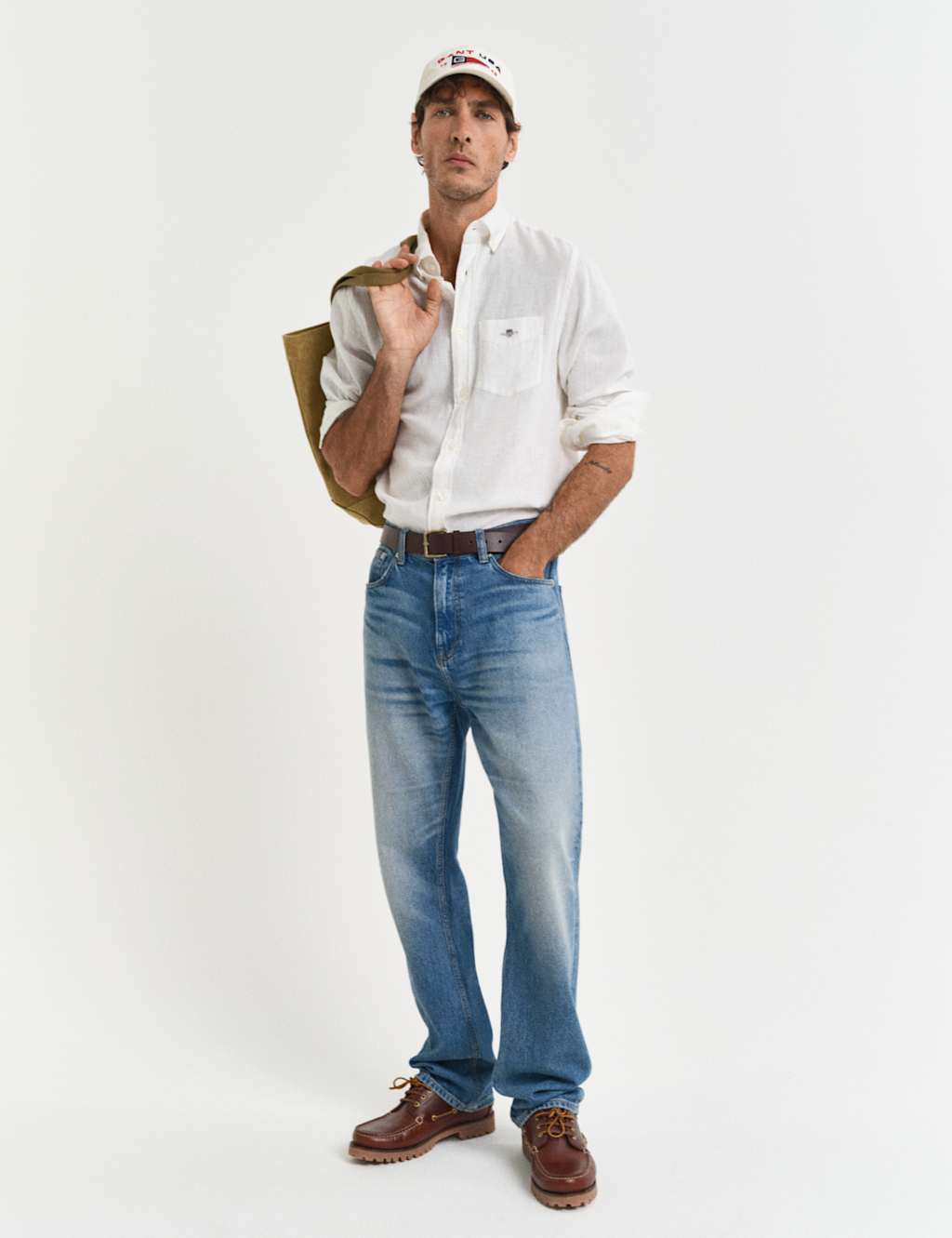 Regular Fit Linen Rich Oxford Shirt 5 of 5