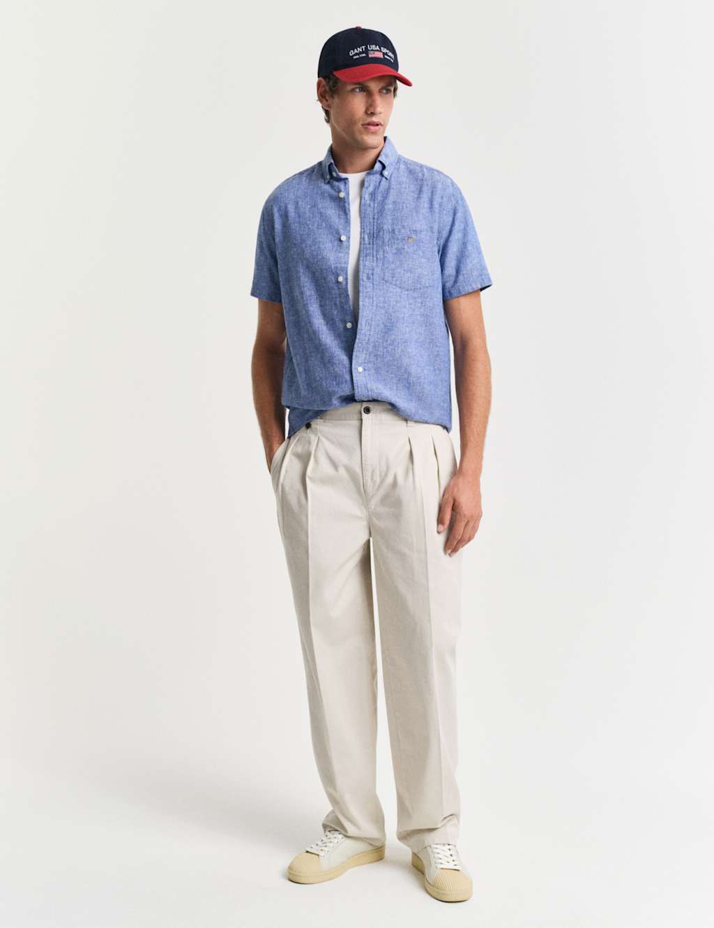 Regular Fit Linen Rich Short Sleeve Shirt 2 of 5