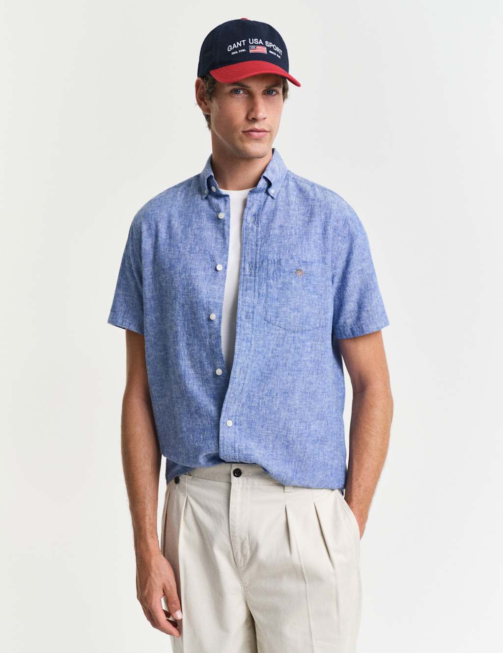 Regular Fit Linen Rich Short Sleeve Shirt 5 of 5