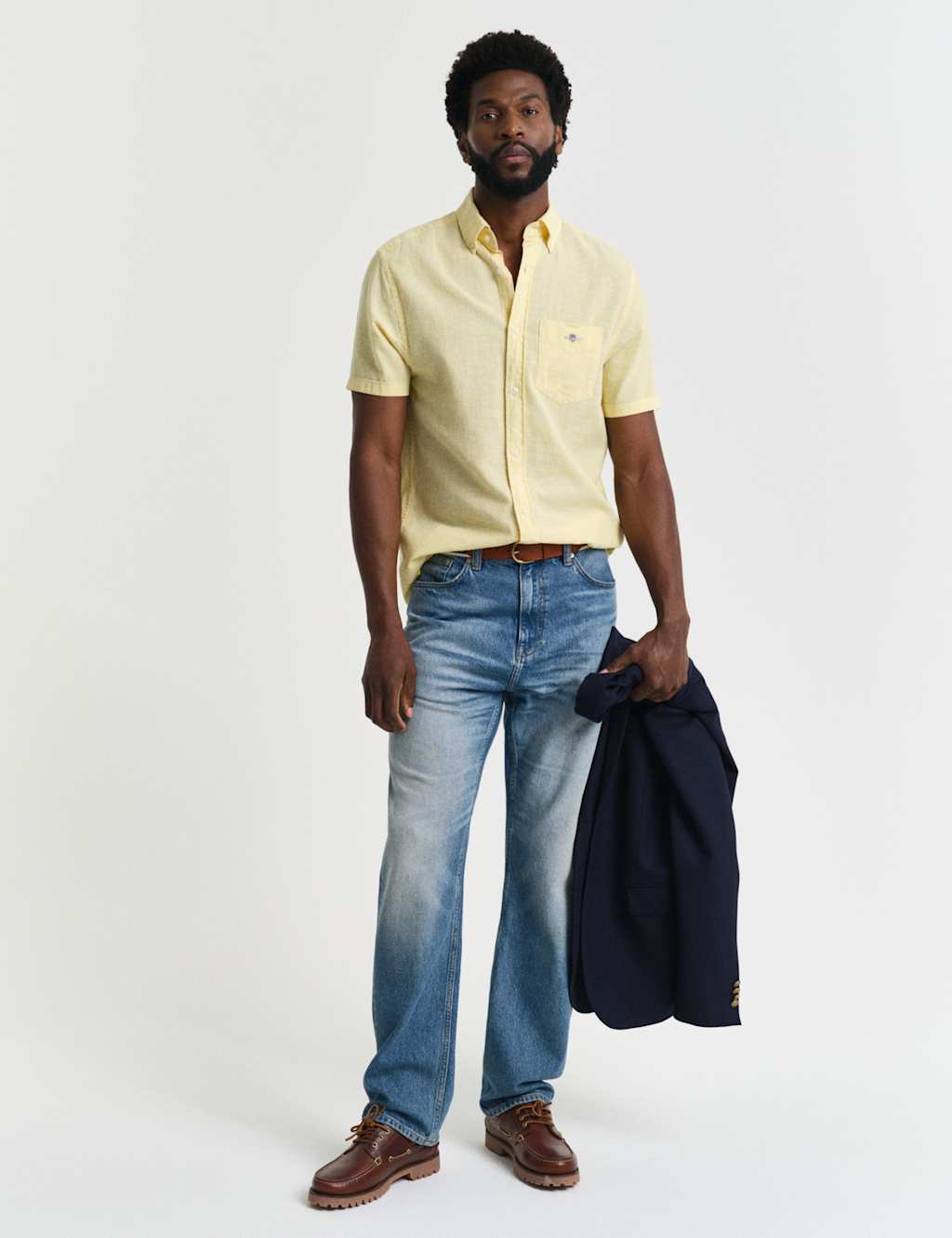 Regular Fit Linen Rich Short Sleeve Shirt 5 of 6