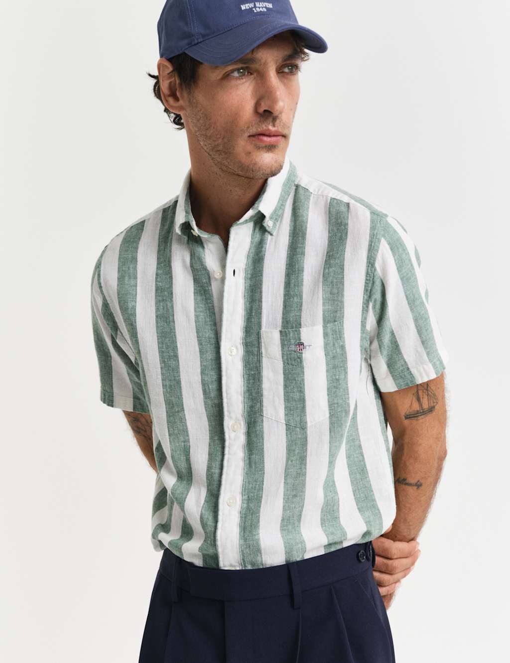 Linen Rich Striped Shirt 4 of 5