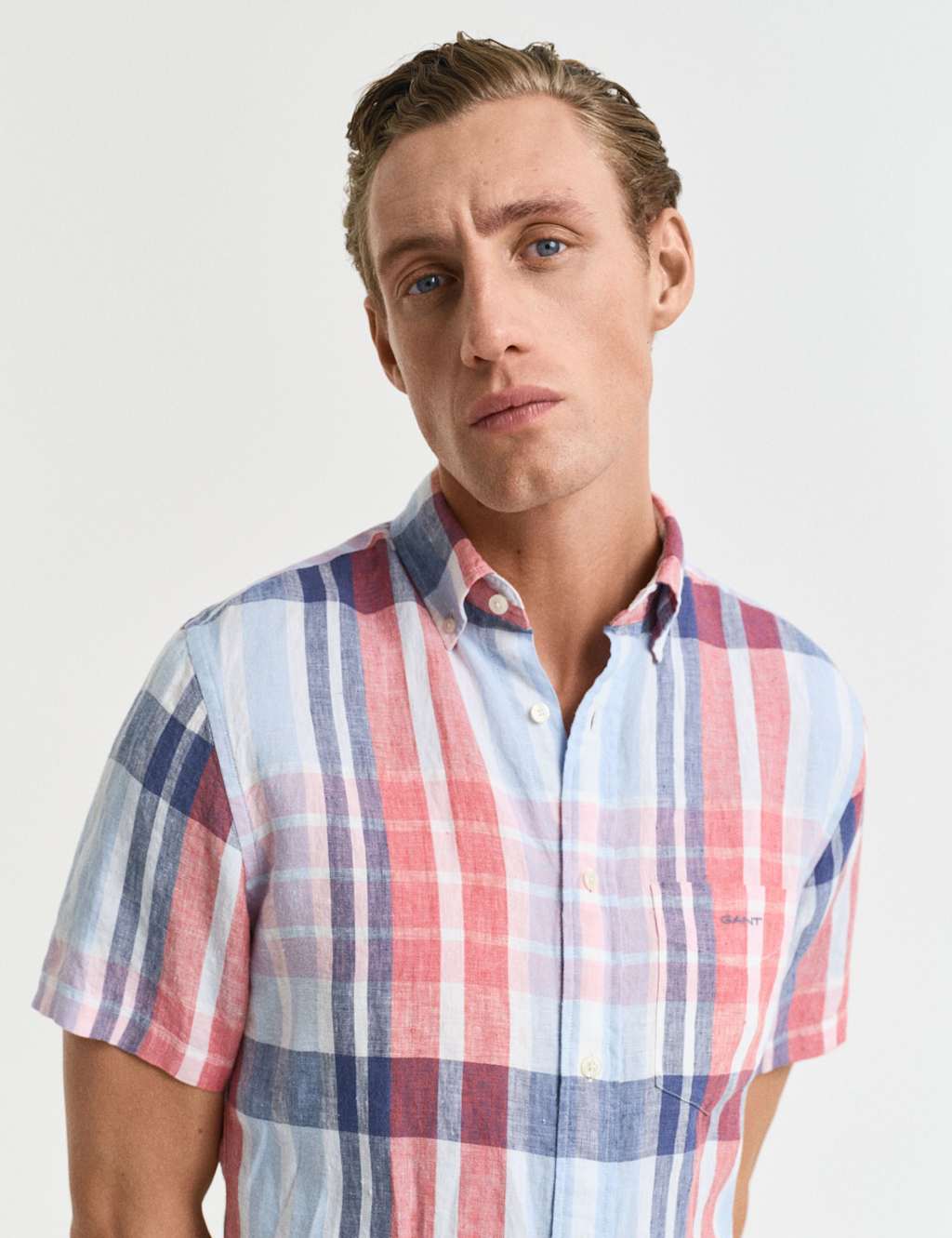 Regular Fit Pure Linen Check Shirt 2 of 5