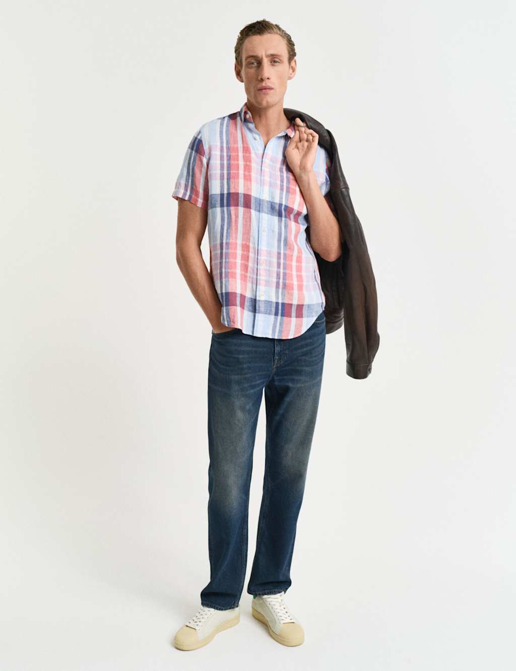 Regular Fit Pure Linen Check Shirt 5 of 5