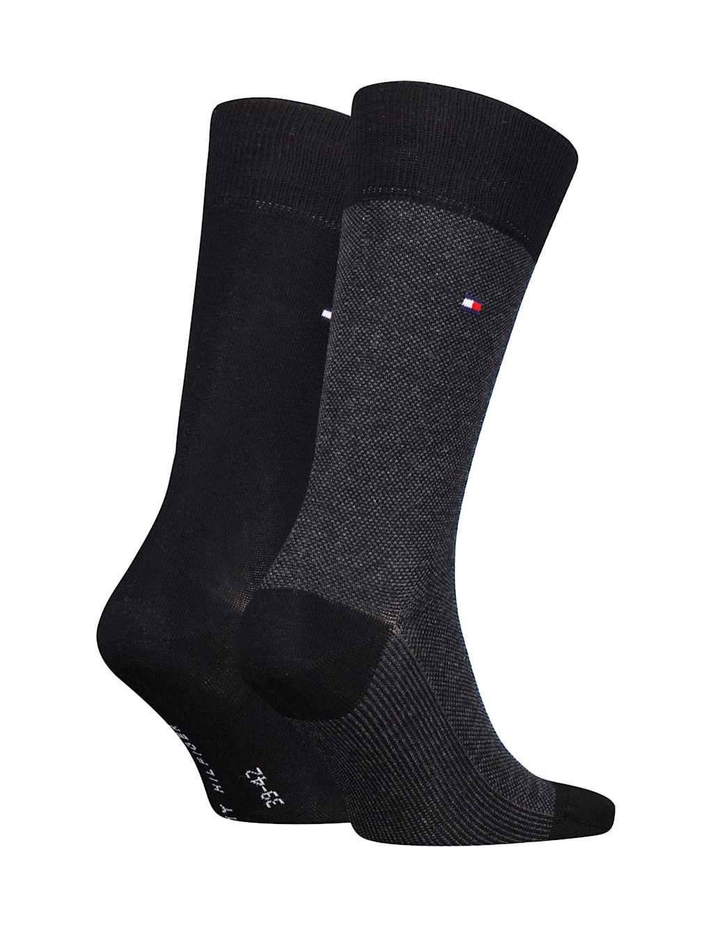 2pk Birdseye & Plain Cotton Rich Socks 2 of 2