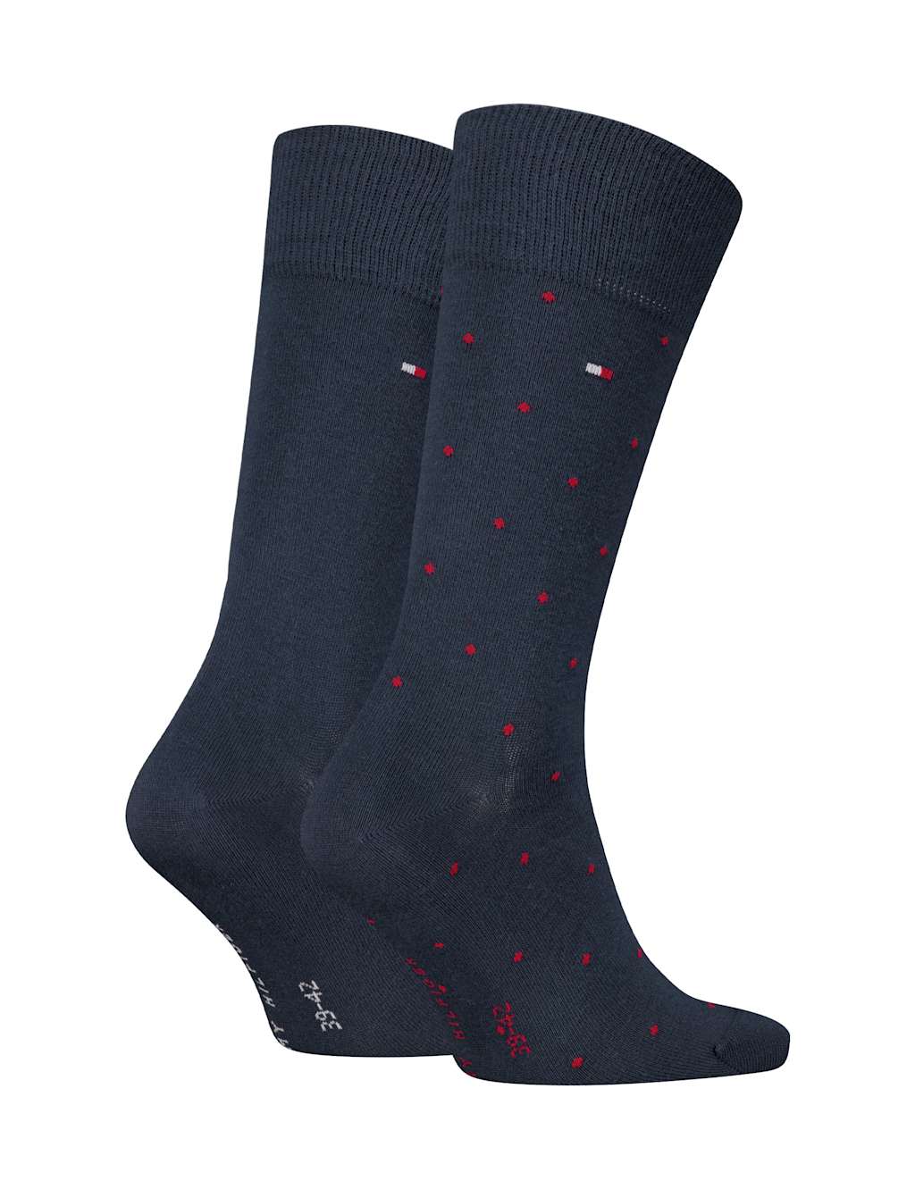 2pk Polka Dot & Plain Cotton Rich Socks 2 of 2