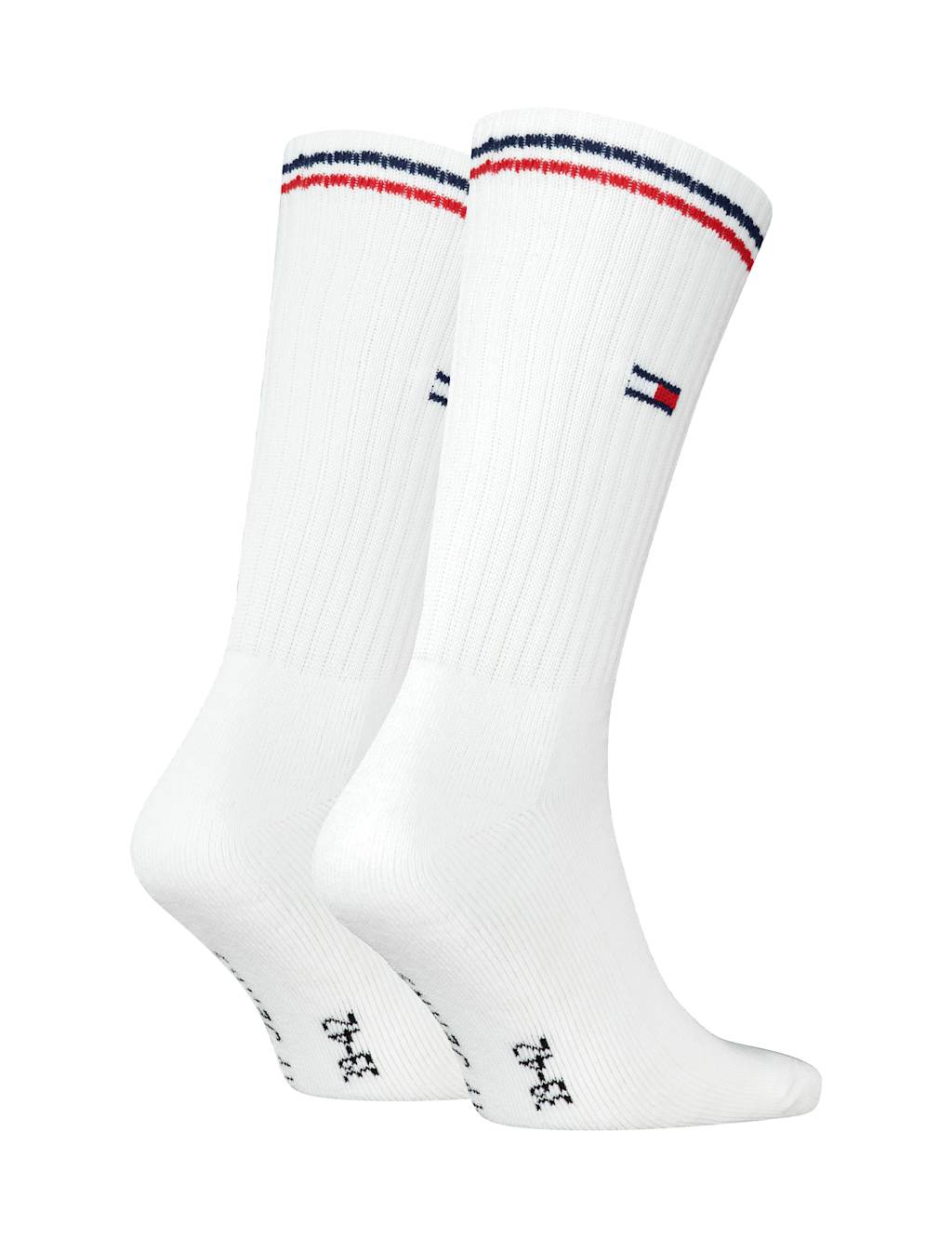 2pk Striped Cuff Cotton Rich Sports Socks 2 of 2