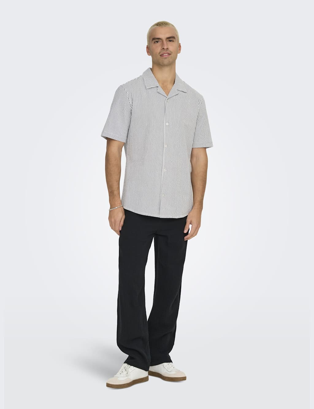 Cotton Rich Striped Oxford Shirt 3 of 6