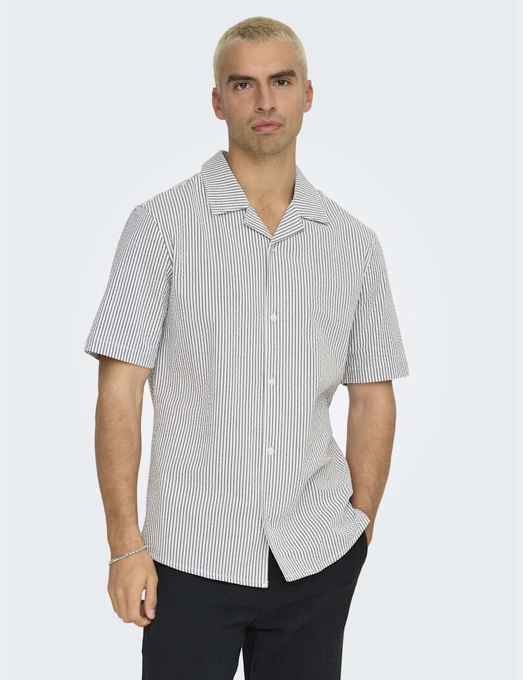 Cotton Rich Striped Oxford Shirt 4 of 6