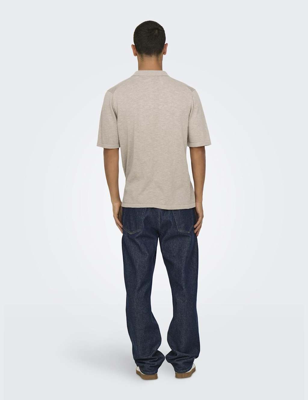 Linen Blend Knitted Polo Shirt 5 of 6