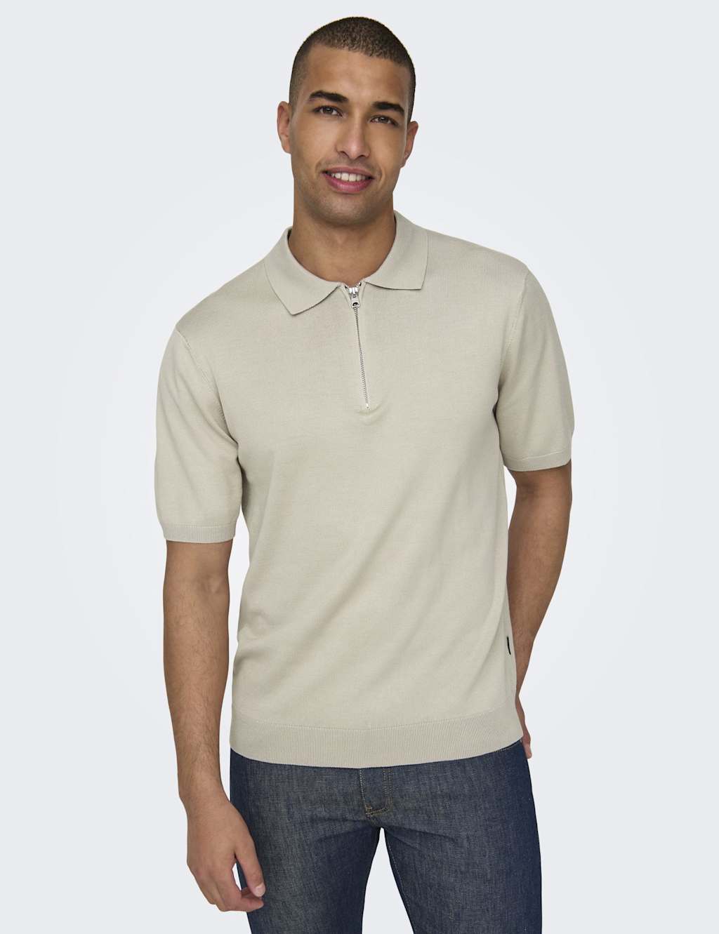 UNISEX SOLOTEX® PACKABLE HALF ZIP POLO