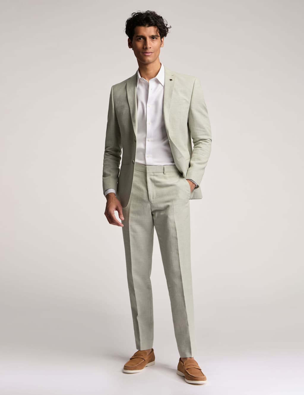 Slim Fit Linen Rich Suit Jacket 3 of 6